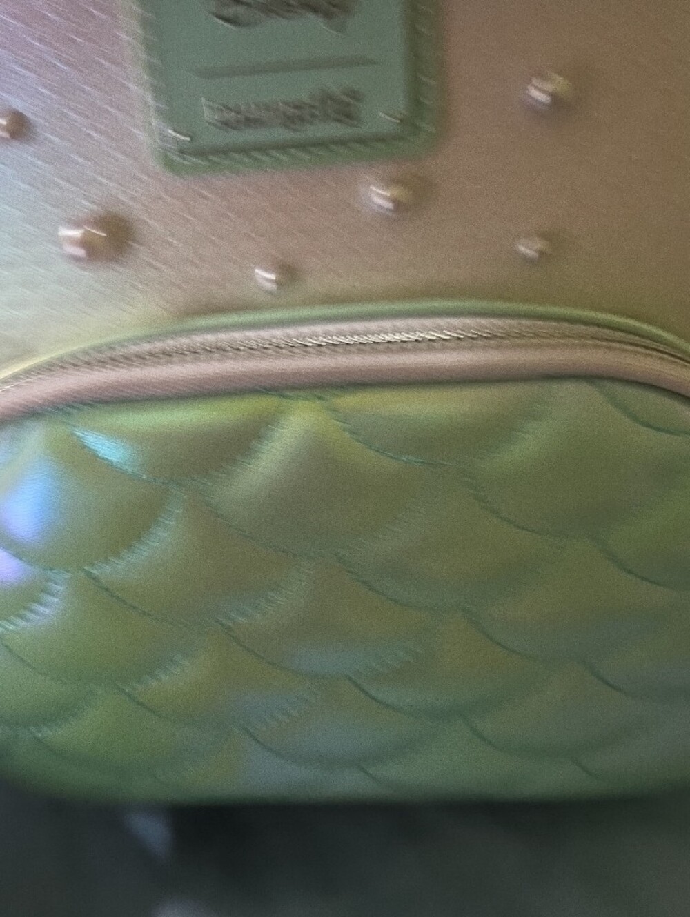 Loungefly Little Mermaid Iridescent Green Pearl Mermaid Mini Backpack - Picture 4 of 7
